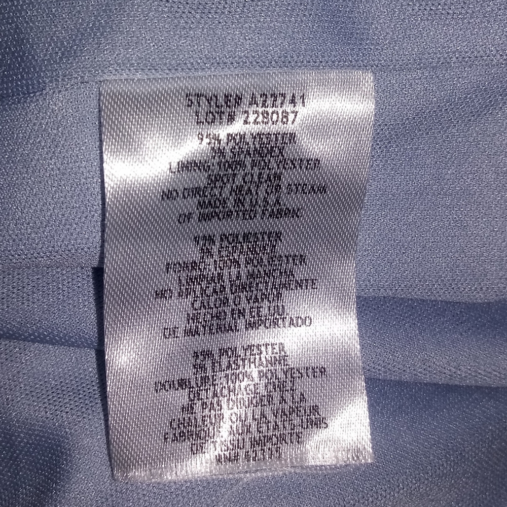 Betsy & Adam Slinky Metallic Slit Gown Size 12 - Picture 15 of 15